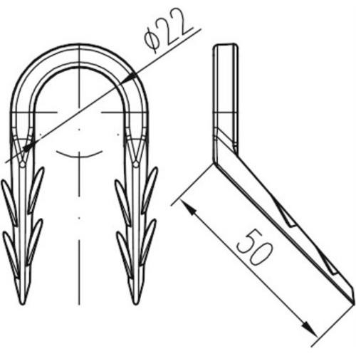 Příchytka podlahová "C"