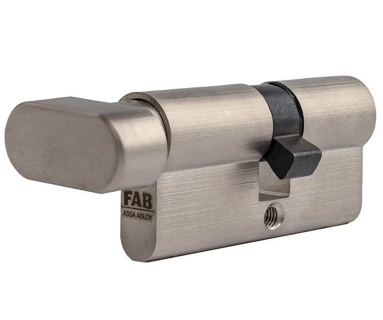 Vložka cylindrická s knoflíkem nikl FAB HOME 3H.02/BDNs - 45+45