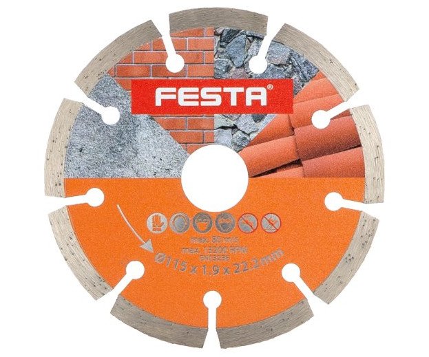 Kotouč diamantový řezný segmentový Festa - 180x2.4x22.2mm