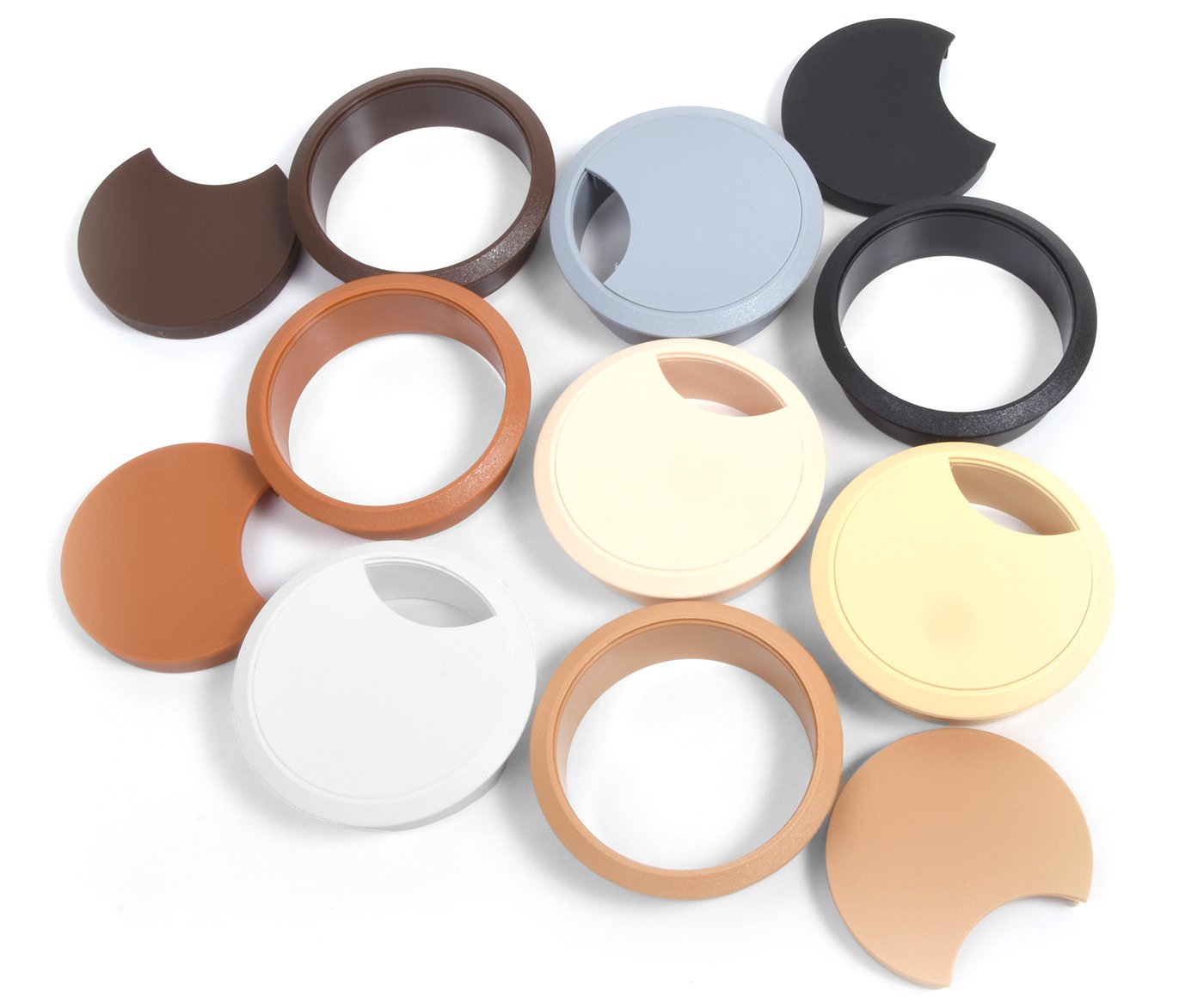 Průchodka na kabely dvoudílná 70mm - černá