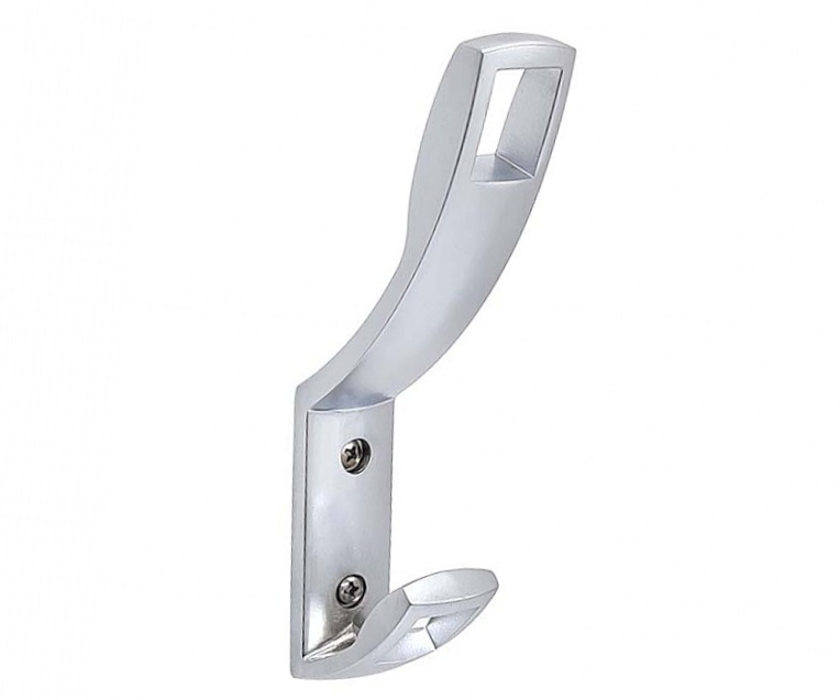 Věšák kovový nábytkový 8802 - satina