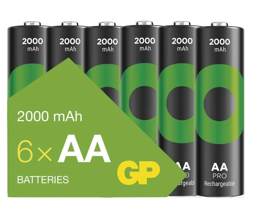 Nabíjecí baterie GP 6ks AA (tužka) 2000mAh Recyko Pro