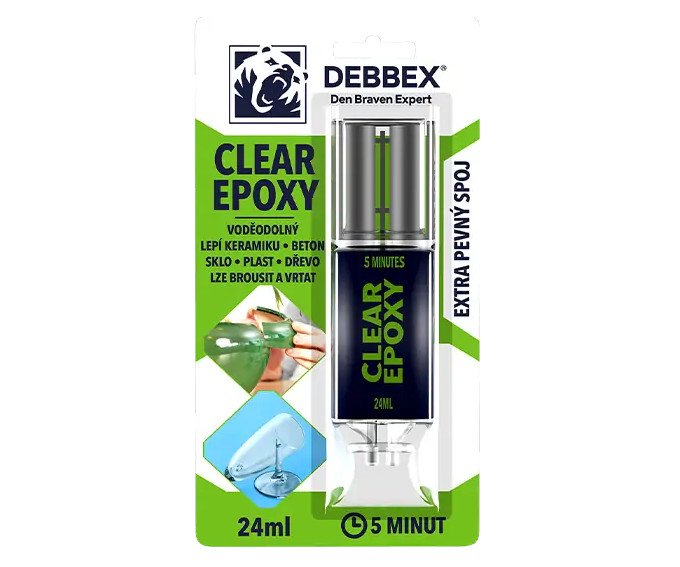 Lepidlo Clear Epoxy 24ml Debbex