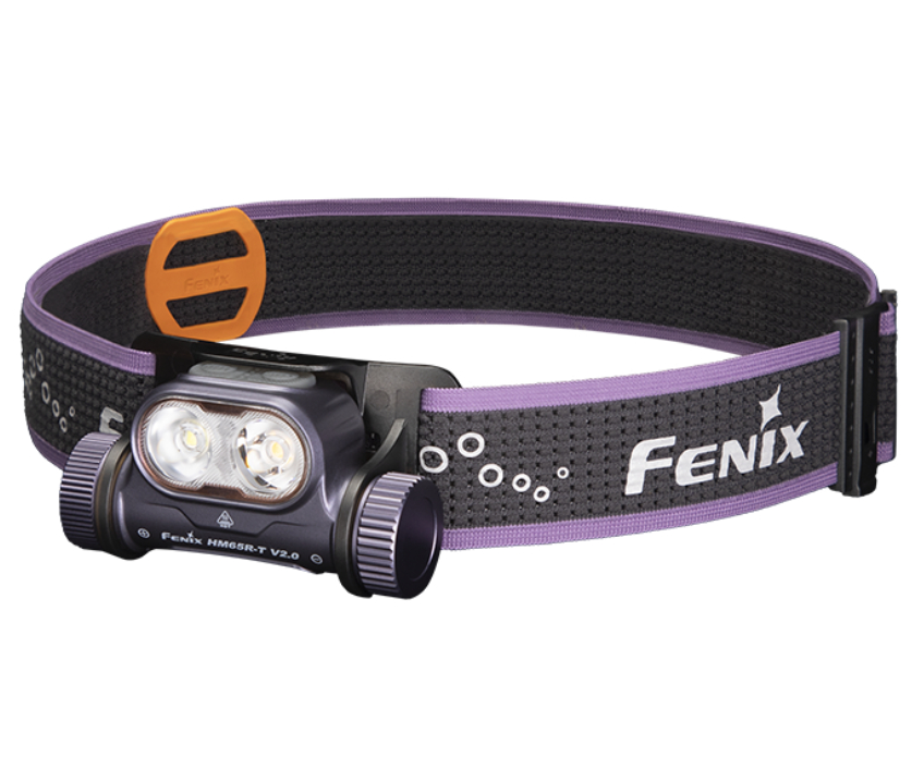 Čelovka nabíjecí LED USB/2xCR123A Fenix HM65R-T V2.0 - tmavě fialová