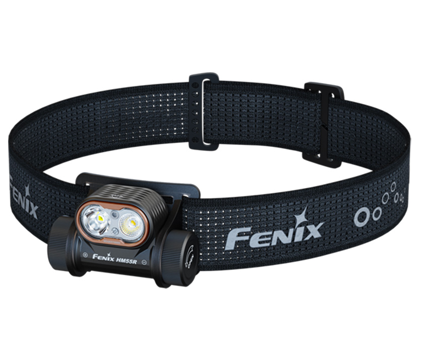 Čelovka nabíjecí LED USB/CR123A Fenix HM55R - černá