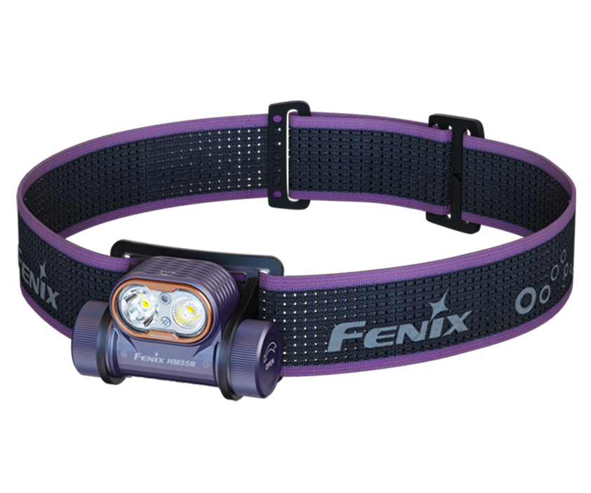 Čelovka nabíjecí LED USB/CR123A Fenix HM55R - tmavě fialová