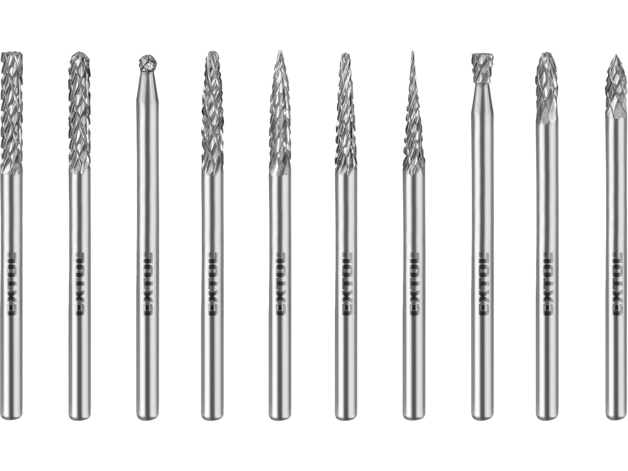 Sada mini fréz technických 10ks Extol Industrial 8703800