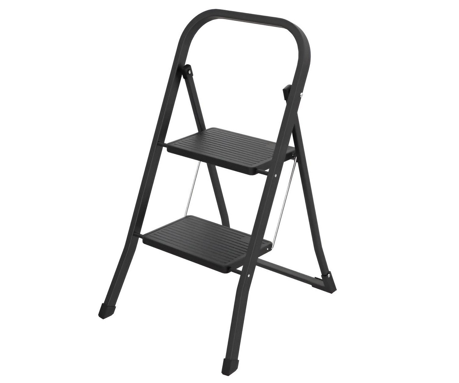 Jednostranné ocelové schůdky s madlem Mini Pro - 2 příčky