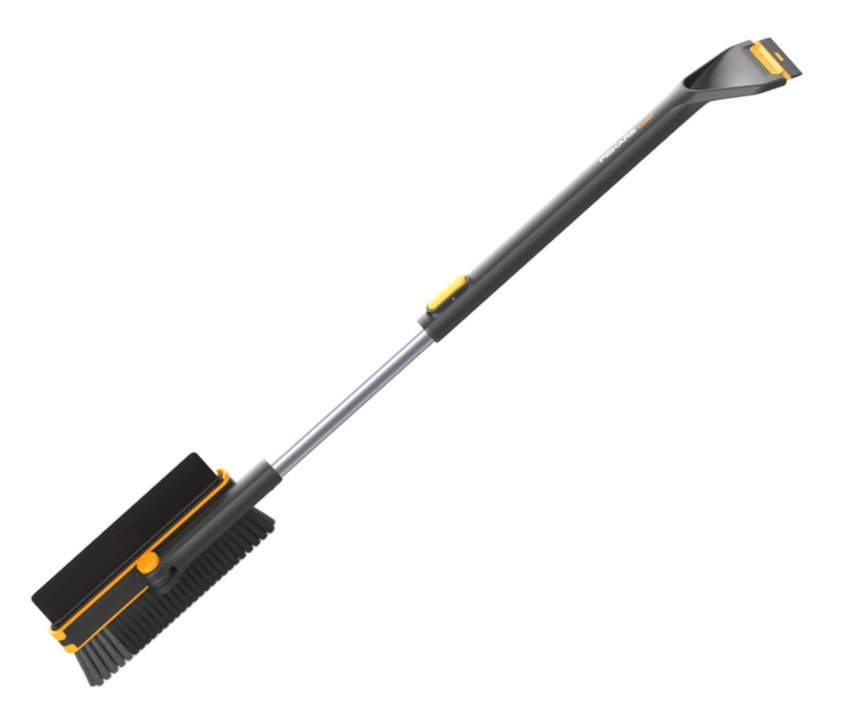 Škrabka na led se smetáčkem teleskopická otočná X-Series Fiskars 1078492