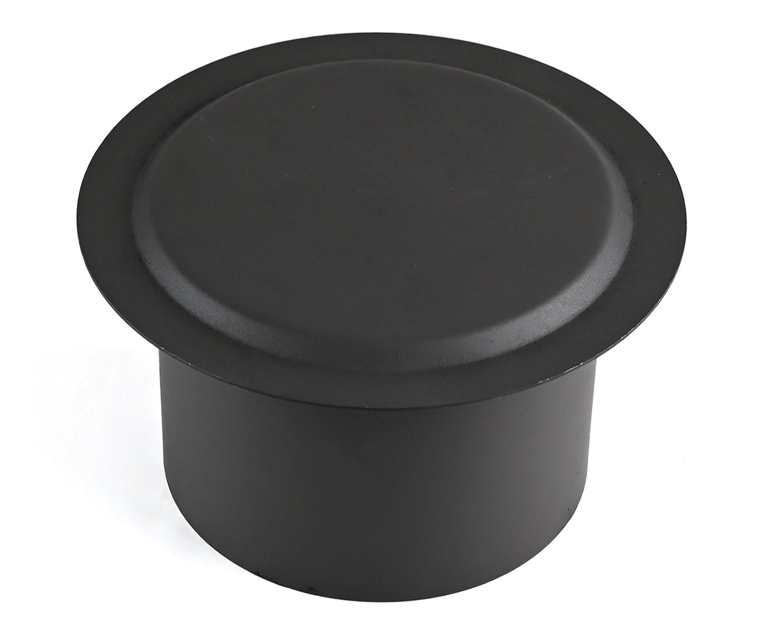 Víčko kouřové černé silnostěnné - 160mm