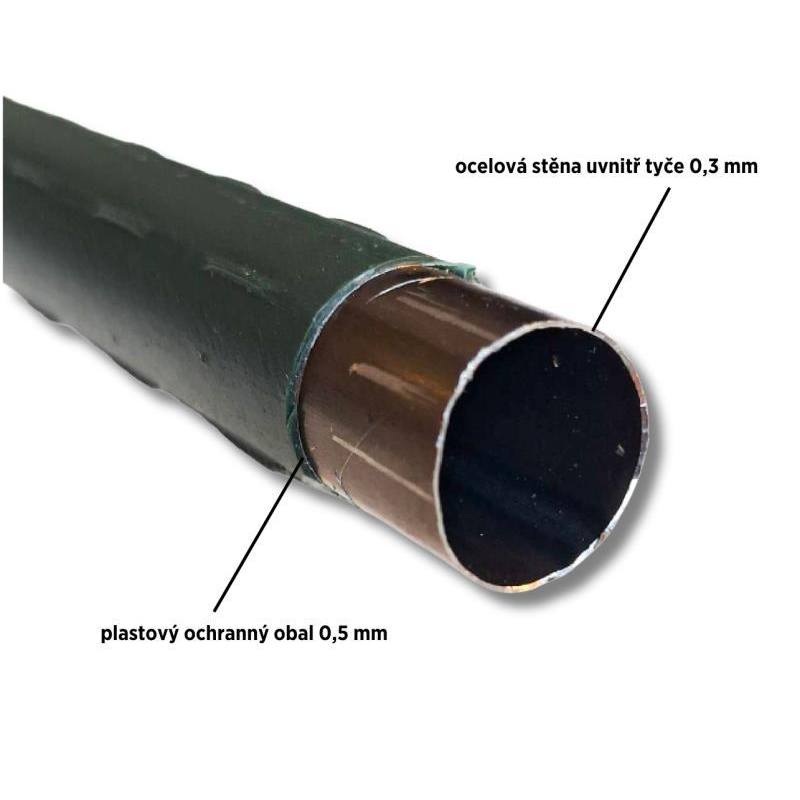 Tyč zahradní poplastovaná