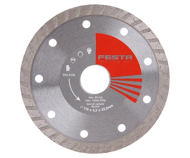 Kotouč diamantový řezný turbo Festa - 115mm 21411