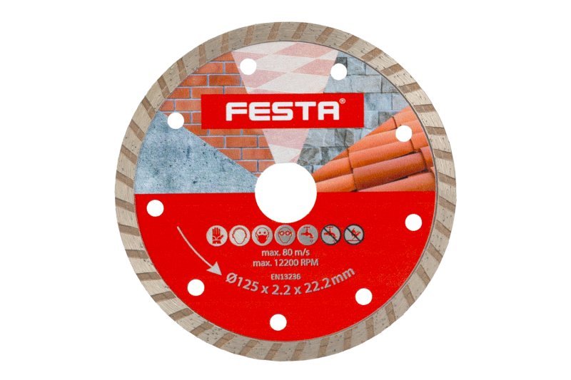 Kotouč diamantový řezný turbo Festa - 125mm 21412