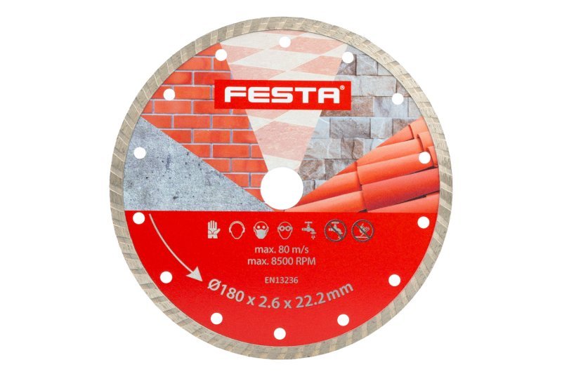 Kotouč diamantový řezný turbo Festa - 180mm 21418