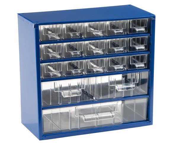 Závěsná skříňka Tokoz 06 15S+2M+1L - modrá