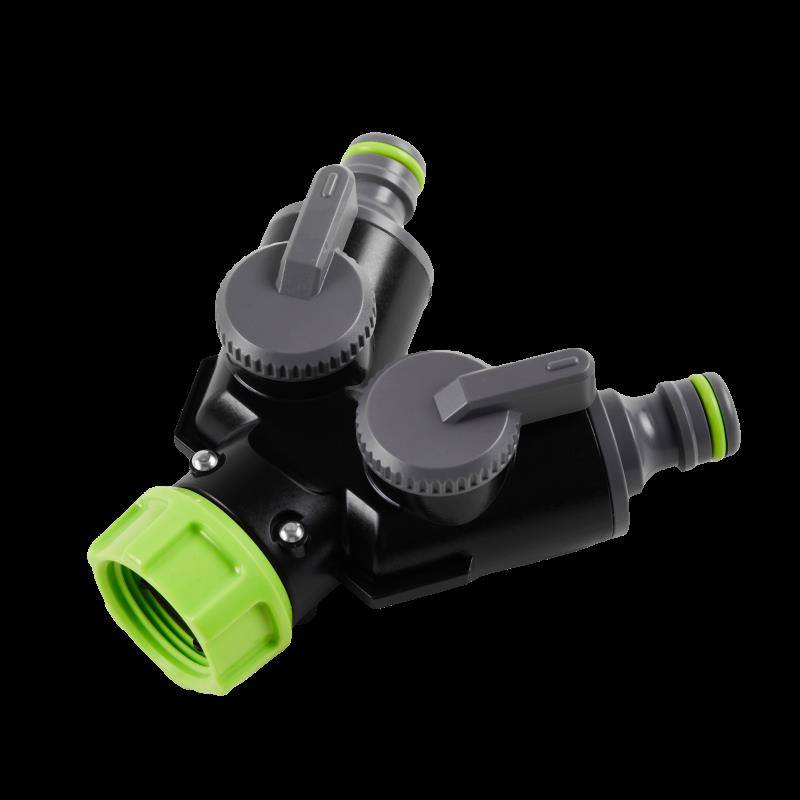 Rozdělovač dvojitý s ventilem STR STALCO GARDEN S101010472 STALCO