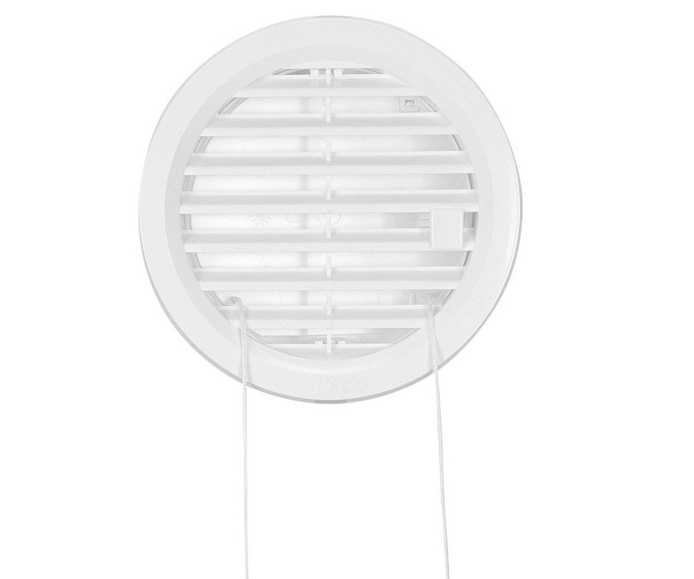 Mřížka větrací kruhová uzavíratelná bílá - VM 125 U