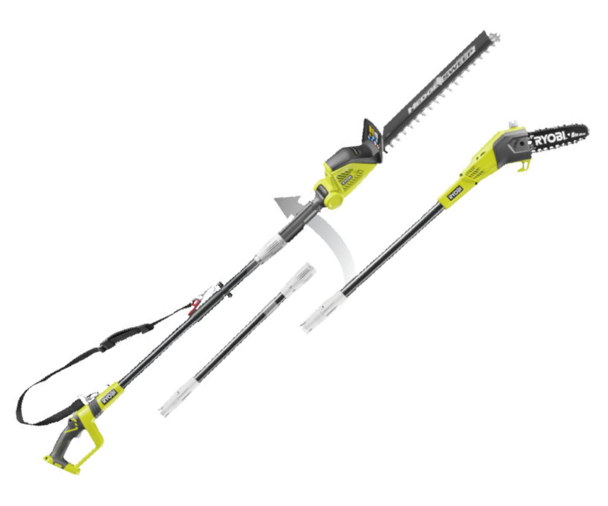 Ryobi OPP1820PT1845-0 ONE+ aku prořezávací pila + nůžky na živý plot bez aku