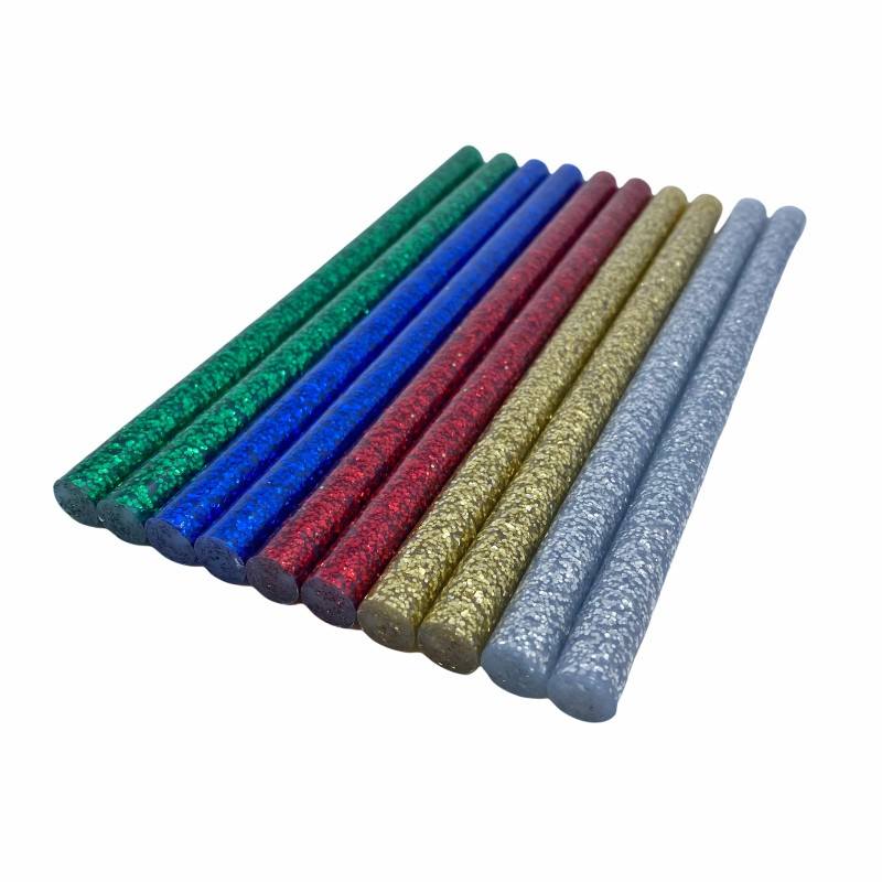 Tavné lepidlo PAK 01 tyčinky 11x200mm 10ks TŘPYTIVÉ GLITTER Euronářadí