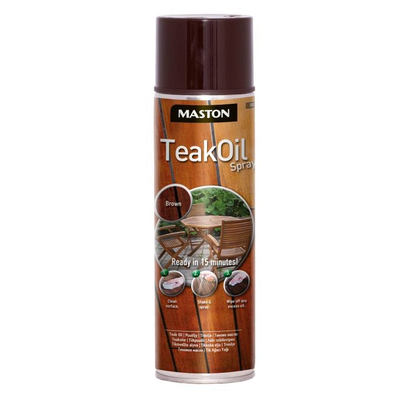 Maston spray TEAK OIL TRANSPARENT 500ml Euronářadí