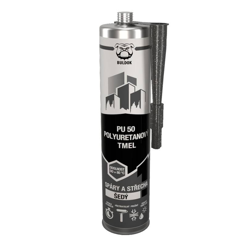 PU 50 Polyuretanový tmel BULDOK šedý 300ml Euronářadí