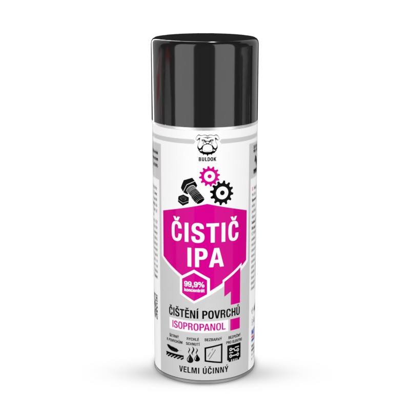 Čistič IPA BULDOK (isopropanol) sprej 400ml Euronářadí