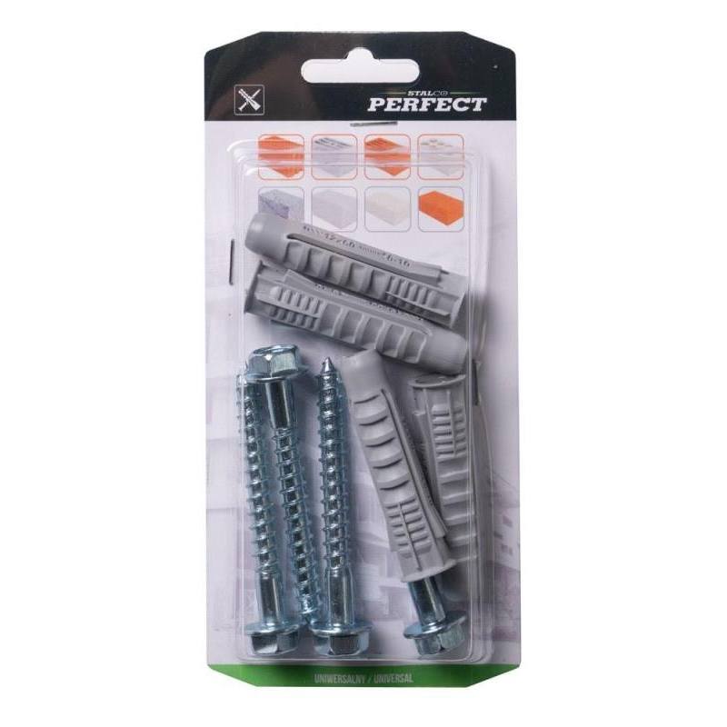 Univerzální rozpěrná hmoždinka s vrutem se šestihrannou hlavou. BRXK-10/6.0X100 nylon (4) STALCO PERFECT BRXK1060100 [4 ks] STALCO