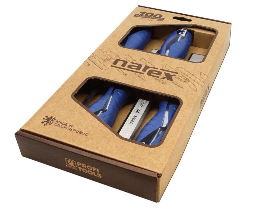 Sada plochých úderových dlát 4ks 6-26mm Heavy Duty Narex 8607 01