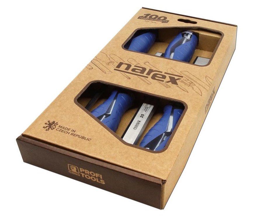 Sada plochých úderových dlát 4ks 8-32mm Heavy Duty Narex 8607 02