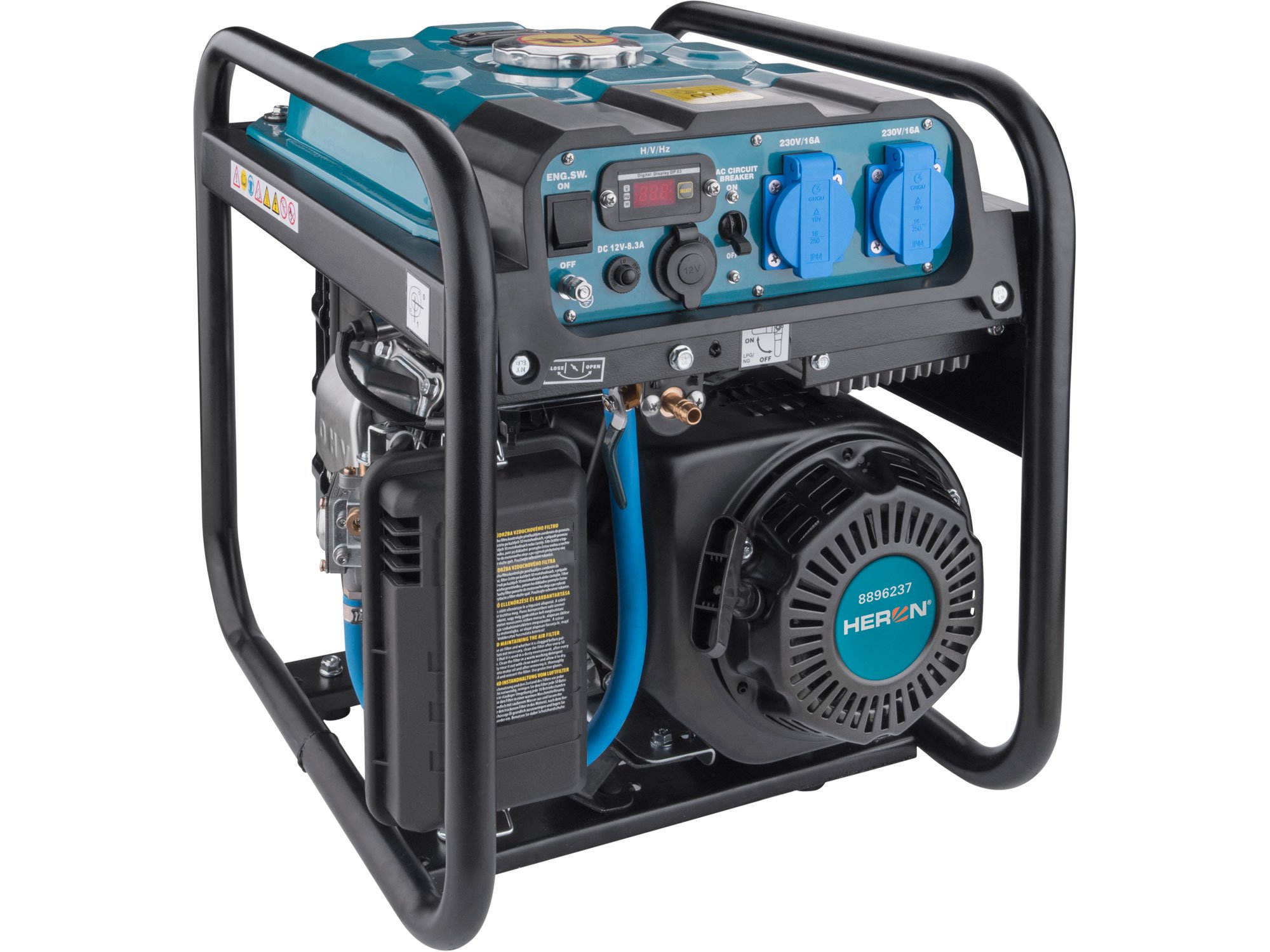 Heron 8896237 digitální invertorová elektrocentrála benzín/LPG/CNG 4