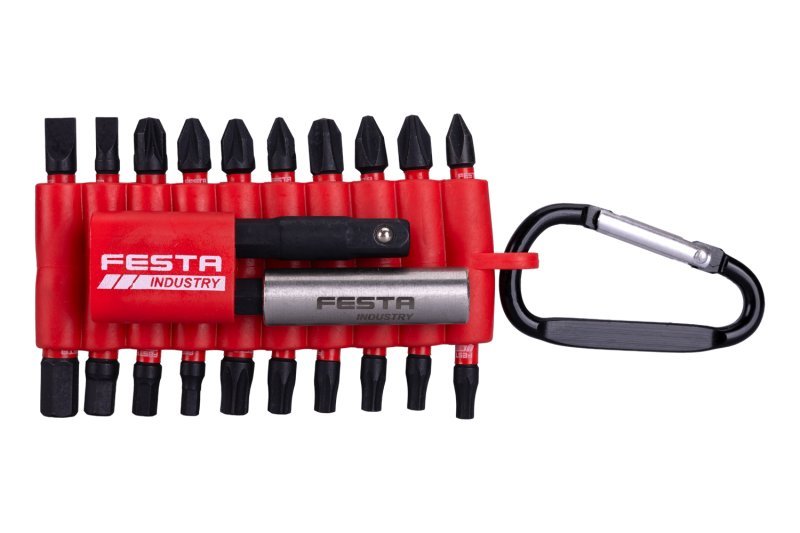 Sada bitů torzních rázových 22ks s karabinou Festa Industry