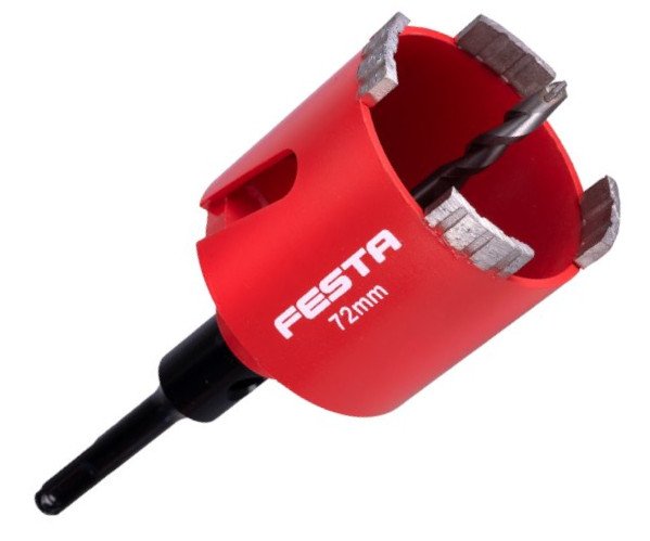 Vrták korunkový diamantový SDS+ M16 do zdi Festa - 82mm