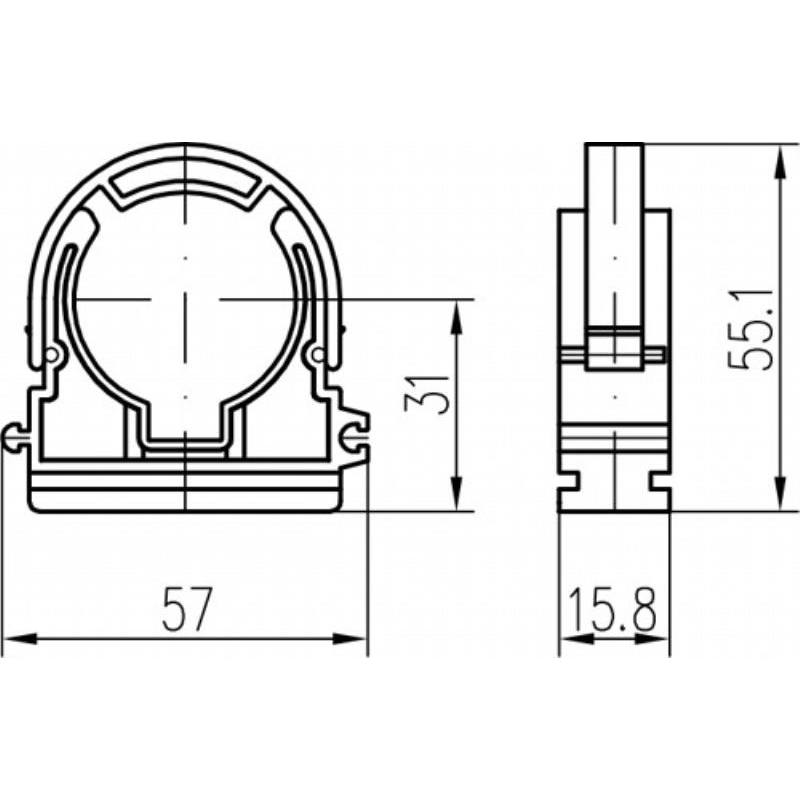 Příchytka D 35 + T s maticí