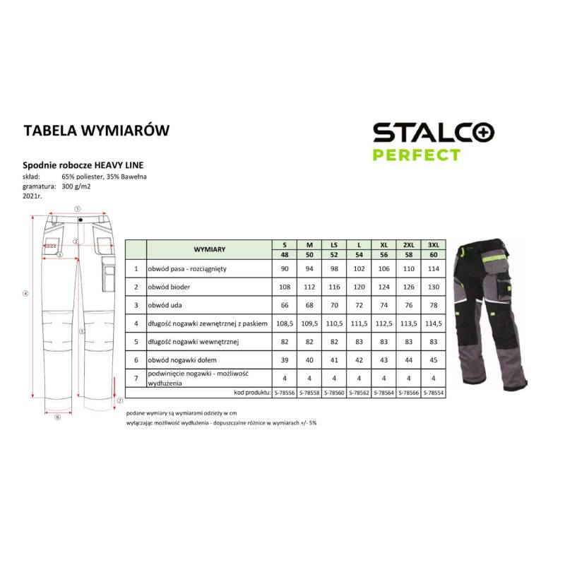 Kalhoty pracovní do pasu HEAVYLINE