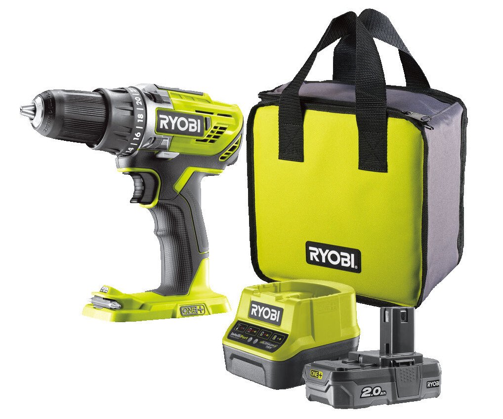 Ryobi R18DD3-120S ONE+ aku vrtací šroubovák 1x2.0Ah