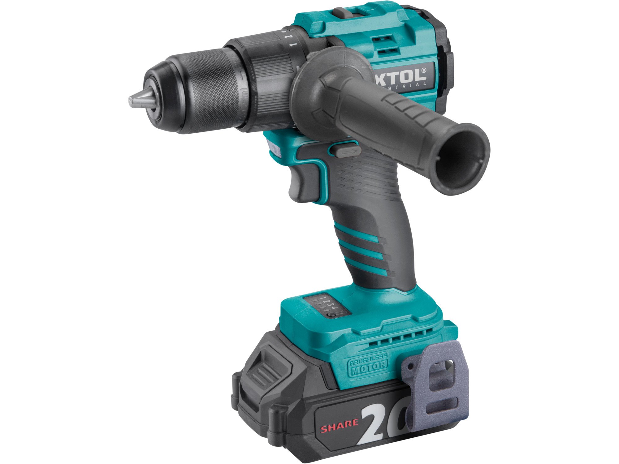 Extol Industrial 8791804 SHARE20V aku příklepový vrtací šroubovák 2x2.0Ah