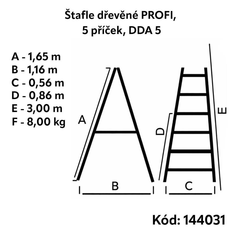 Štafle dřevěné PROFI