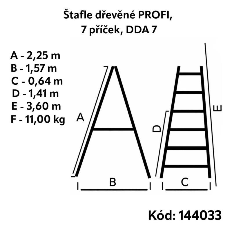 Štafle dřevěné PROFI