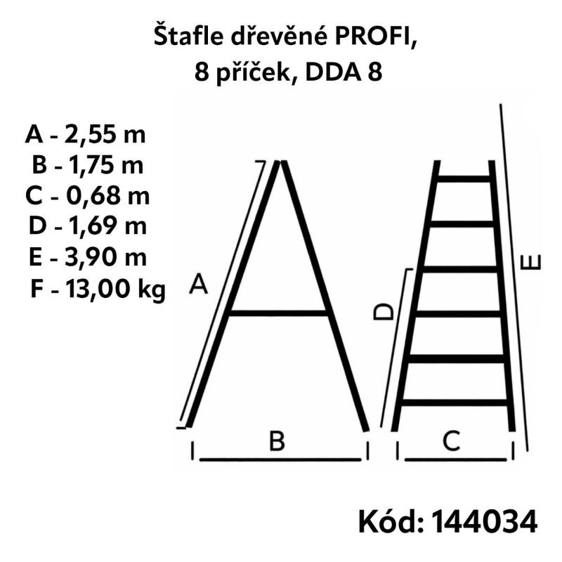Štafle dřevěné PROFI