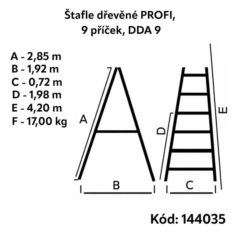 Štafle dřevěné PROFI