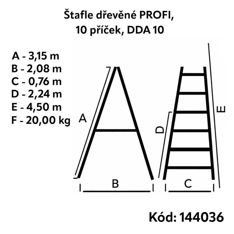 Štafle dřevěné PROFI