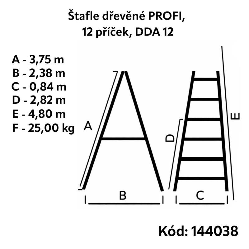 Štafle dřevěné PROFI