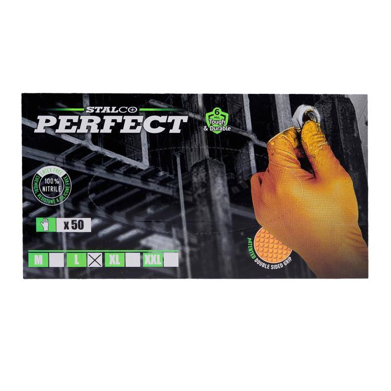 Rukavice nitrilové NITRAX GRIP ORANGE 9