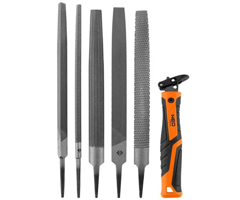 Sada pilníků 5ks s držákem Neo Tools 44-652