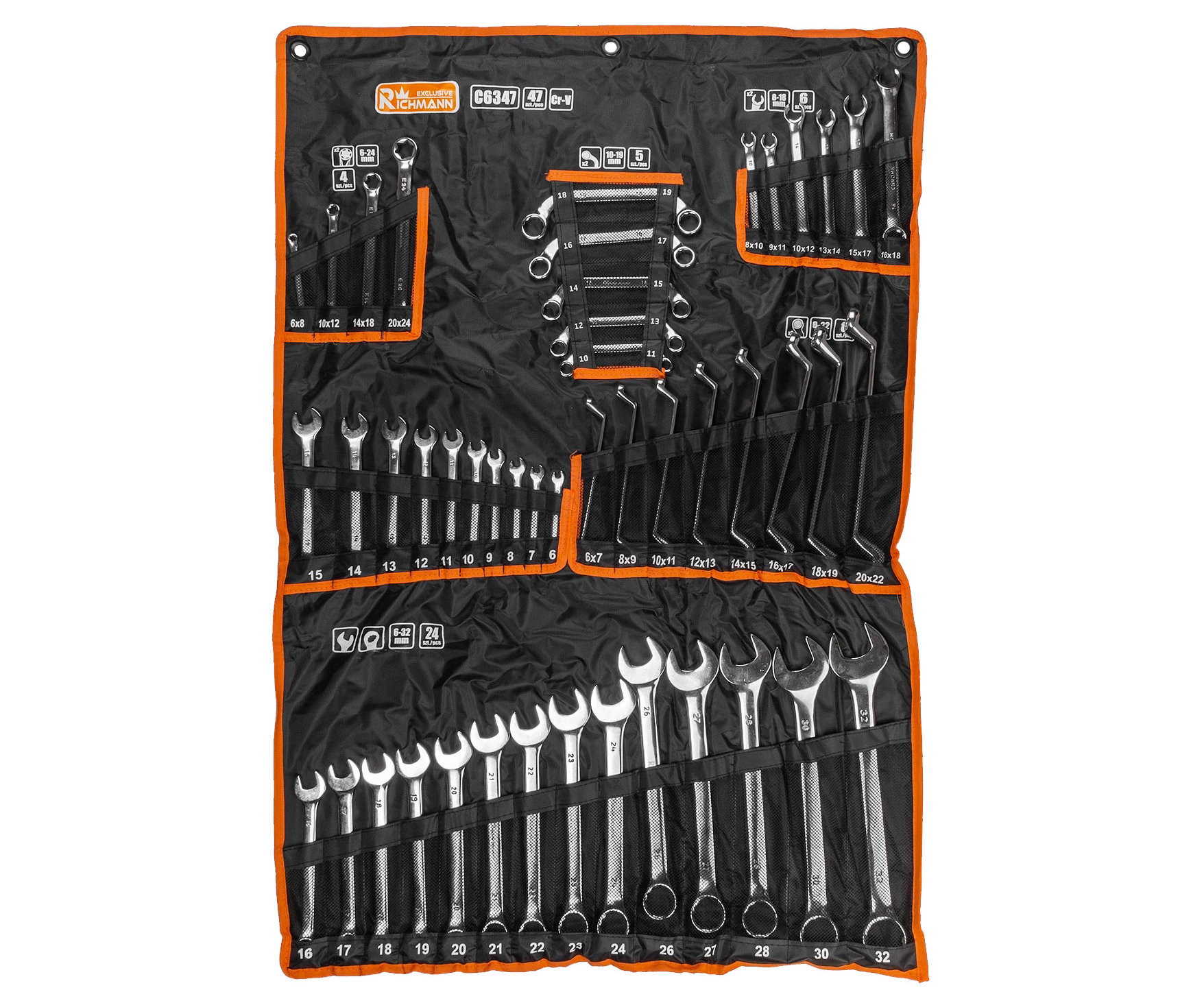 Sada klíčů 47ks 6-32mm Richmann