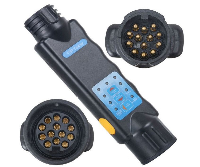 Tester autozásuvek a přívěsů 13pólových 12V