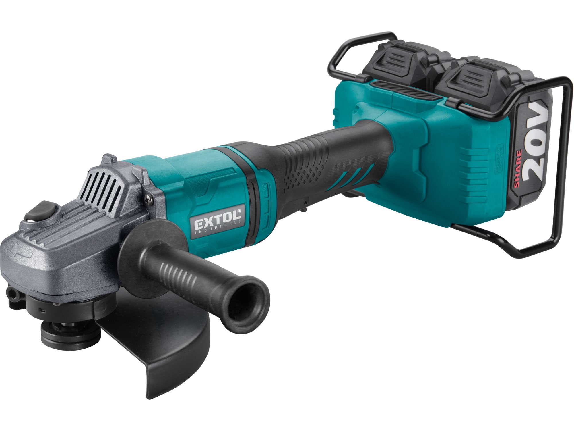 Extol Industrial 8791846 SHARE20V aku úhlová bruska 150/180mm 2x4.0Ah