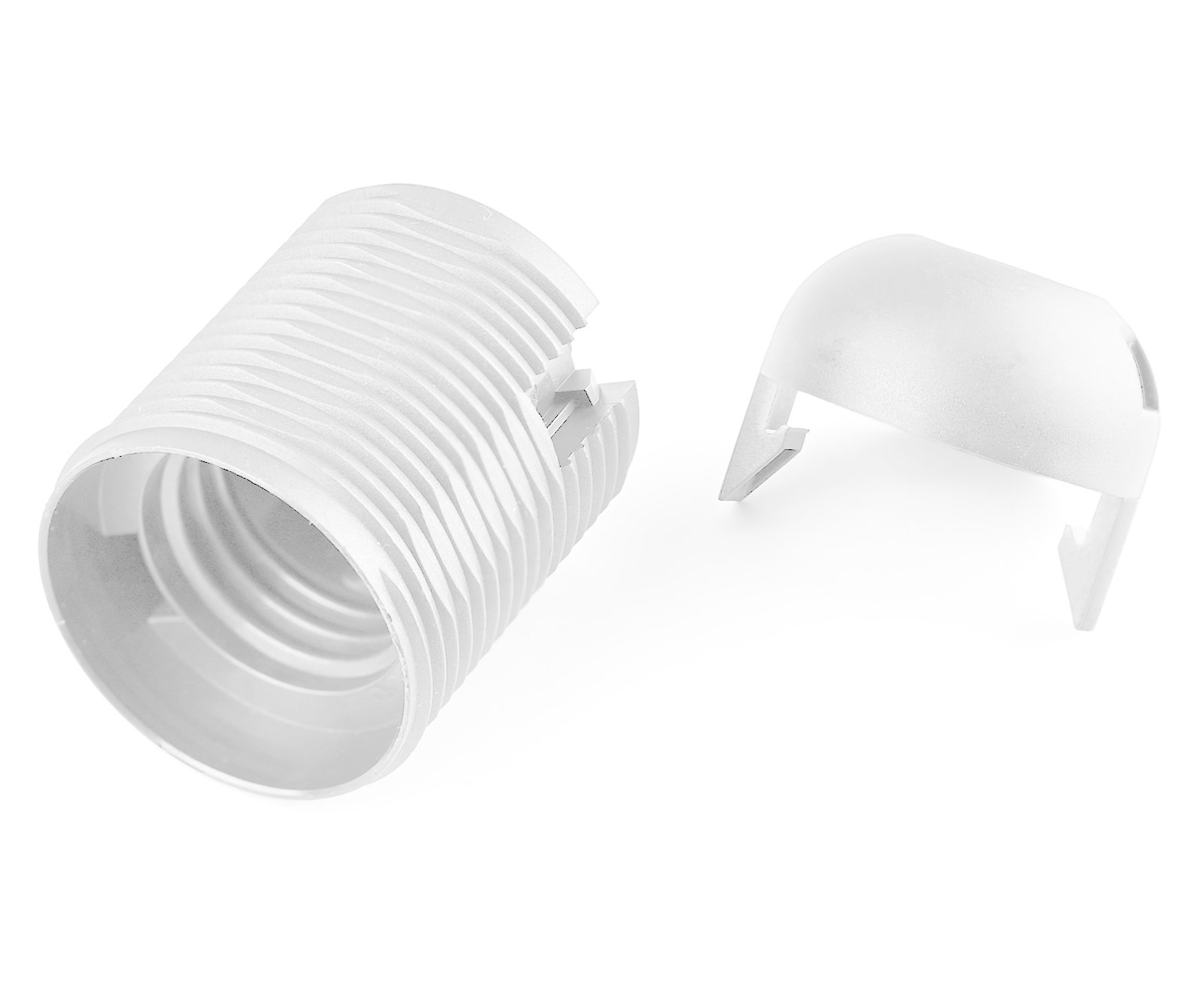 Objímka E27 vnější závit - bílá