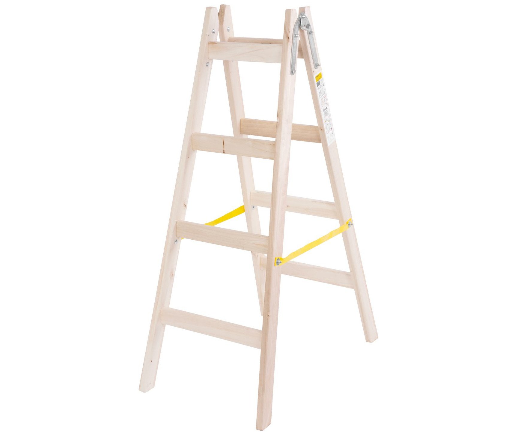 Dvojitý dřevěný žebřík - štafle Strend Pro - 6 příček