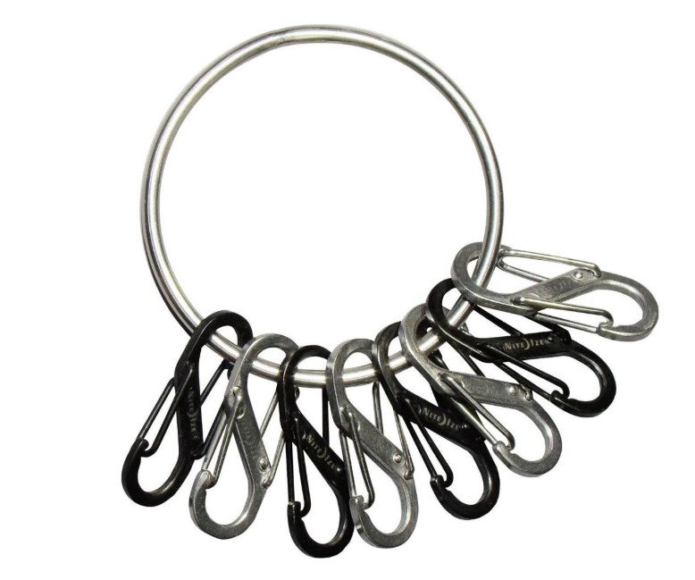 Klíčenka s karabinami BigRing Steel 8 S-Biner